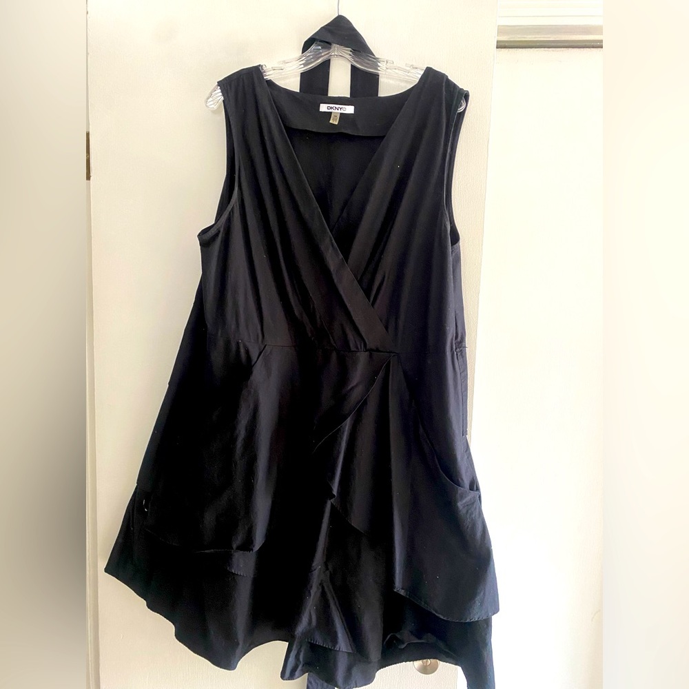 Black DKNY cotton dress size 18W